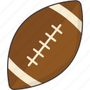 Symbol: Ein American Football mit Naht und Seitenstreifen.